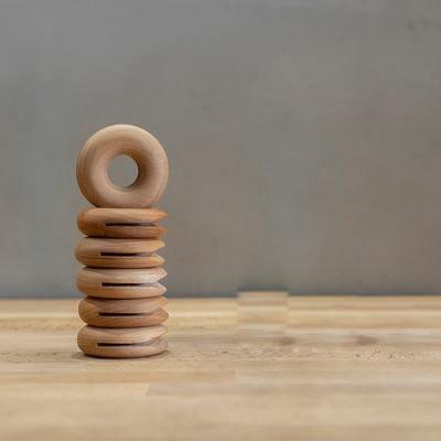 Wooden Bagel Clip 6 pcs beech wood