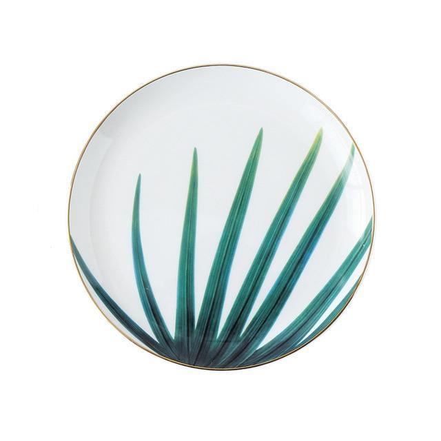 Tropical Ceramic Dishware B 8 inches