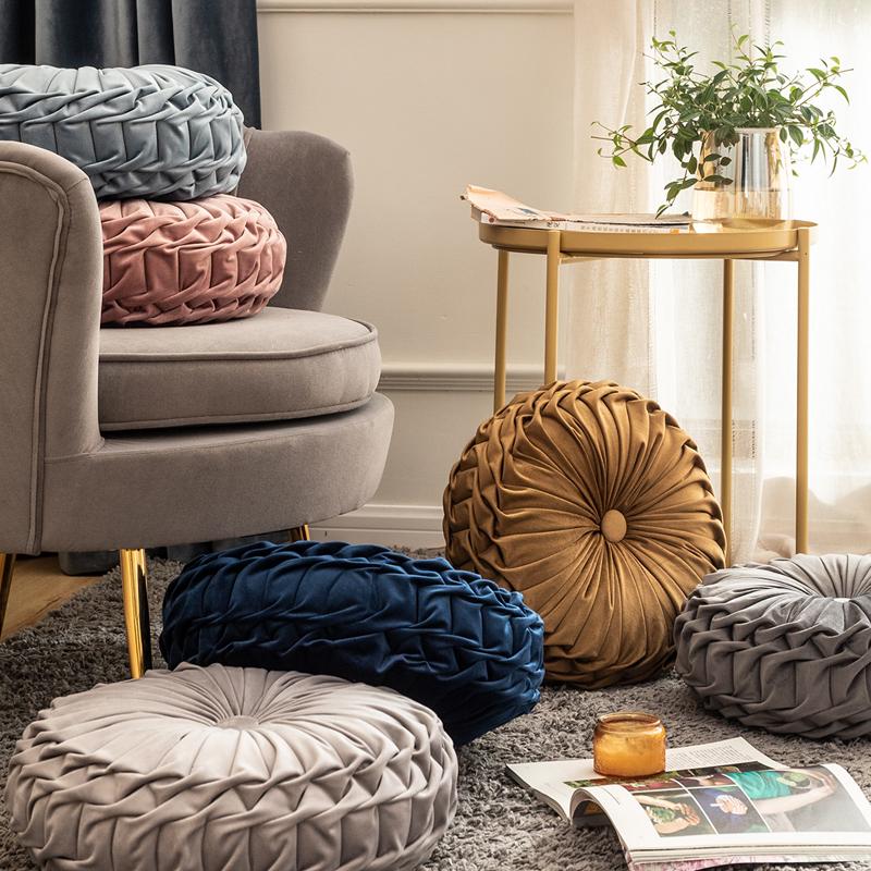 Desert Tones Pleated Velvet Pillows