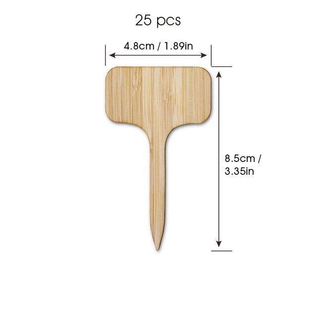 Wooden Plant Label Tags Medium | 25-Piece