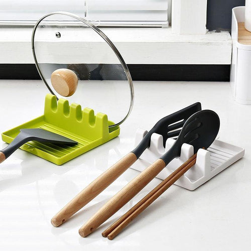 Anti-Slip Heat-Resistant Kitchen Utensil Holder Stand White