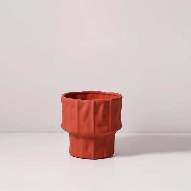 Alyx Textured Ceramic Vessels Red 12x9cm