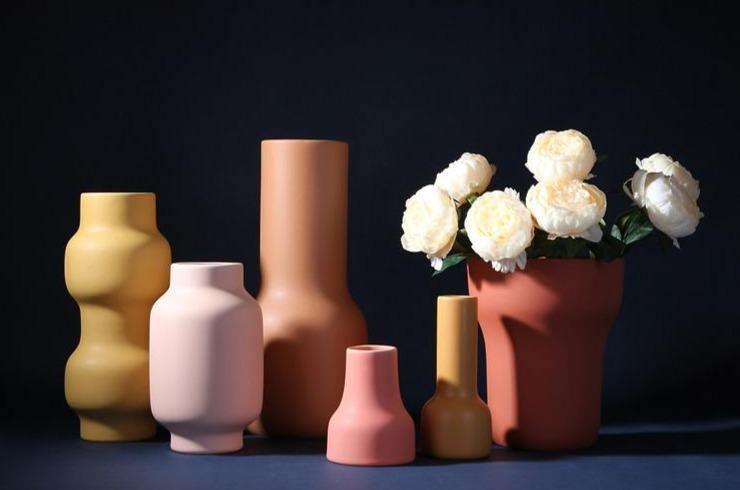 Franz Palette Clay Blossom Vase
