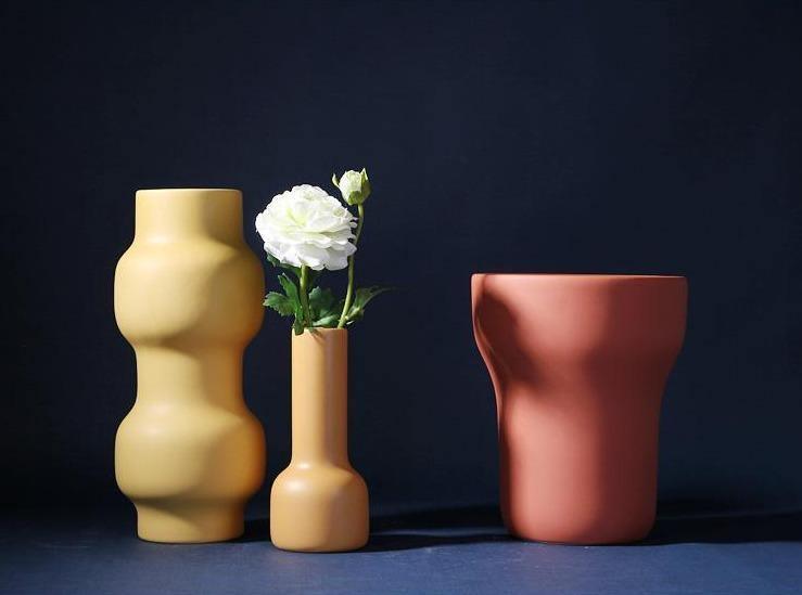 Franz Palette Clay Blossom Vase