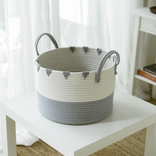 Cotton Rope Toy Collection Basket