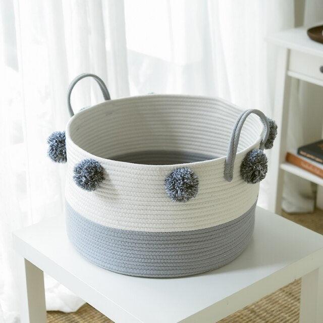 Cotton Rope Toy Collection Basket Style 2