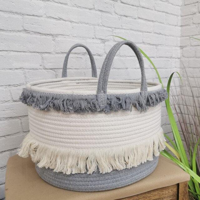 Cotton Rope Toy Collection Basket Style 3