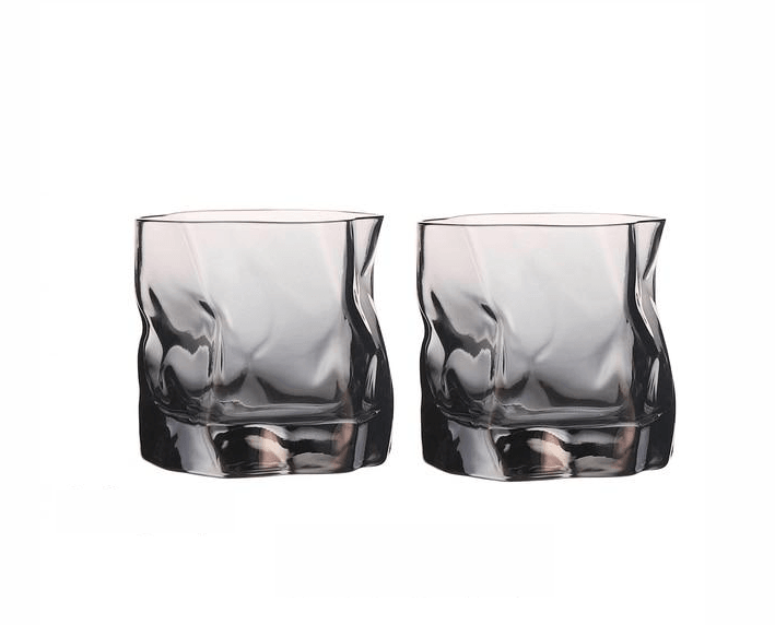 Transform Texture Whiskey Glass Duo 2-Piece Gainsboro