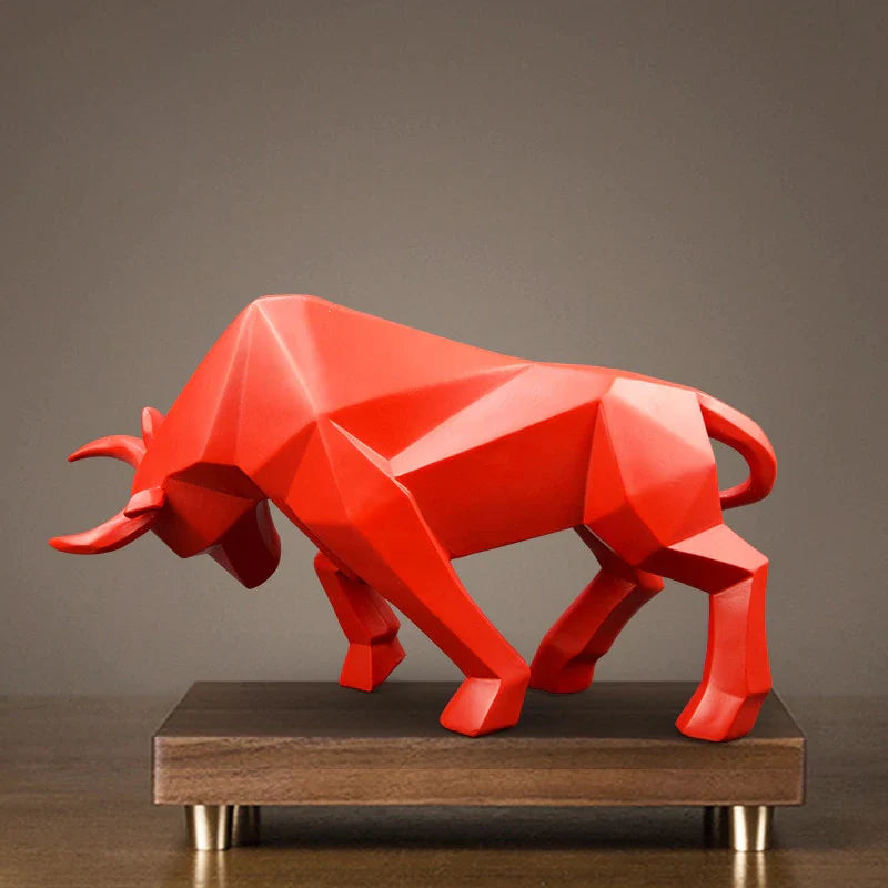 Bull Sculpture Red