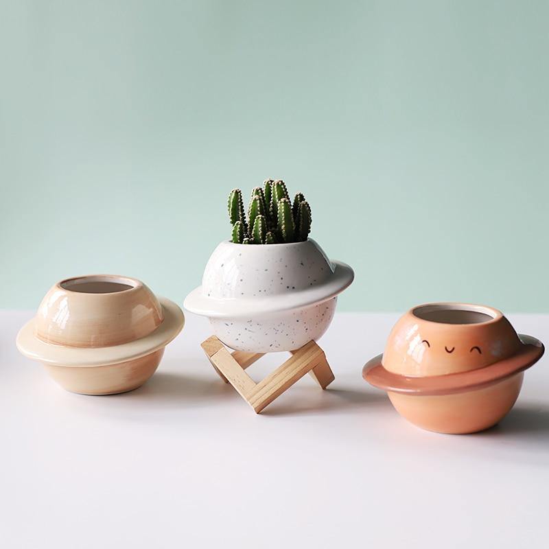 Cosmos World Ceramic Planter