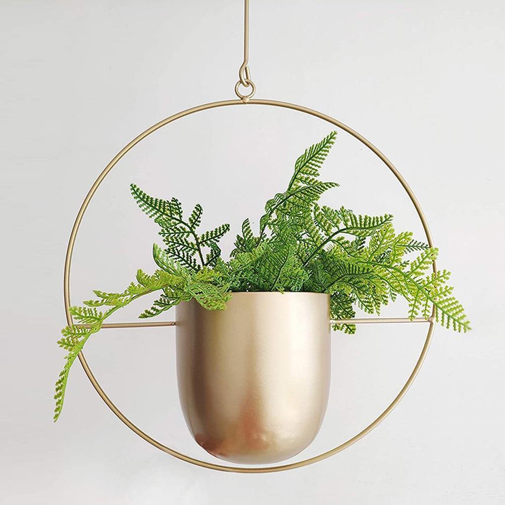 AeroHalo™ - Metal Hanging Planter Gold Round