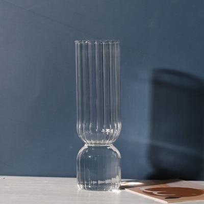 Inverted Colorful Glass Vase Clear
