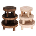 Wooden Plant Holder Seat