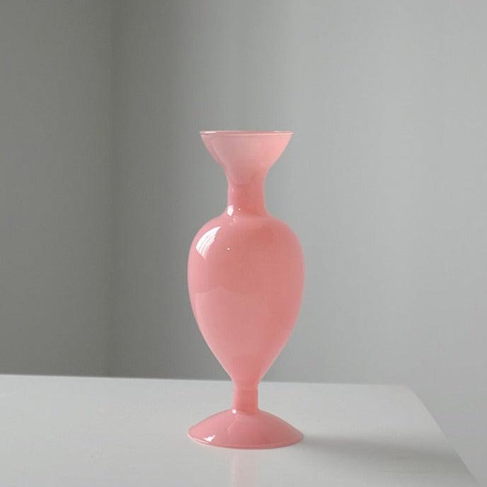 Ella Retro Glass Vase Pink