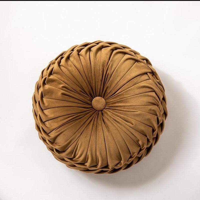 Plush Frill Circular Cushion Toss Pillow Peru