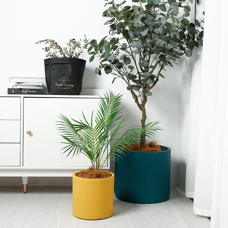 Vibrant Traditional Circular Ceramic Pot Planter