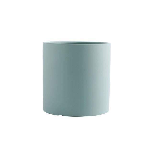 Vibrant Traditional Circular Ceramic Pot Planter CadetBlue