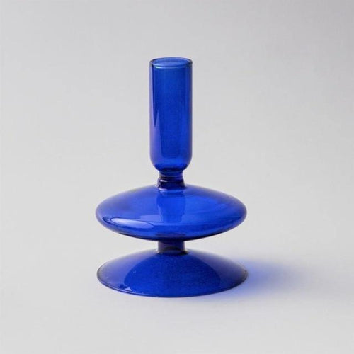 Azure Taper Glass Candle Holders 1 Tier