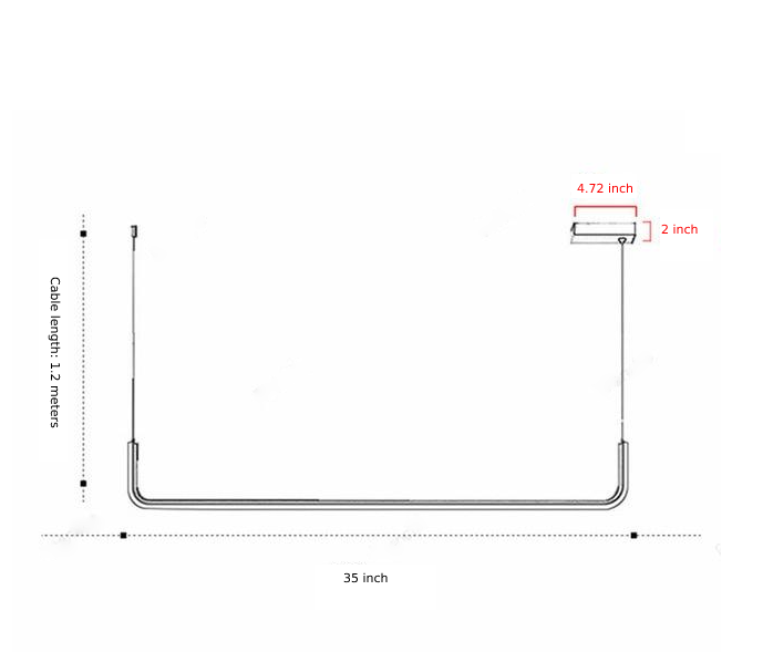 Alain Modern LED Line Chandelier