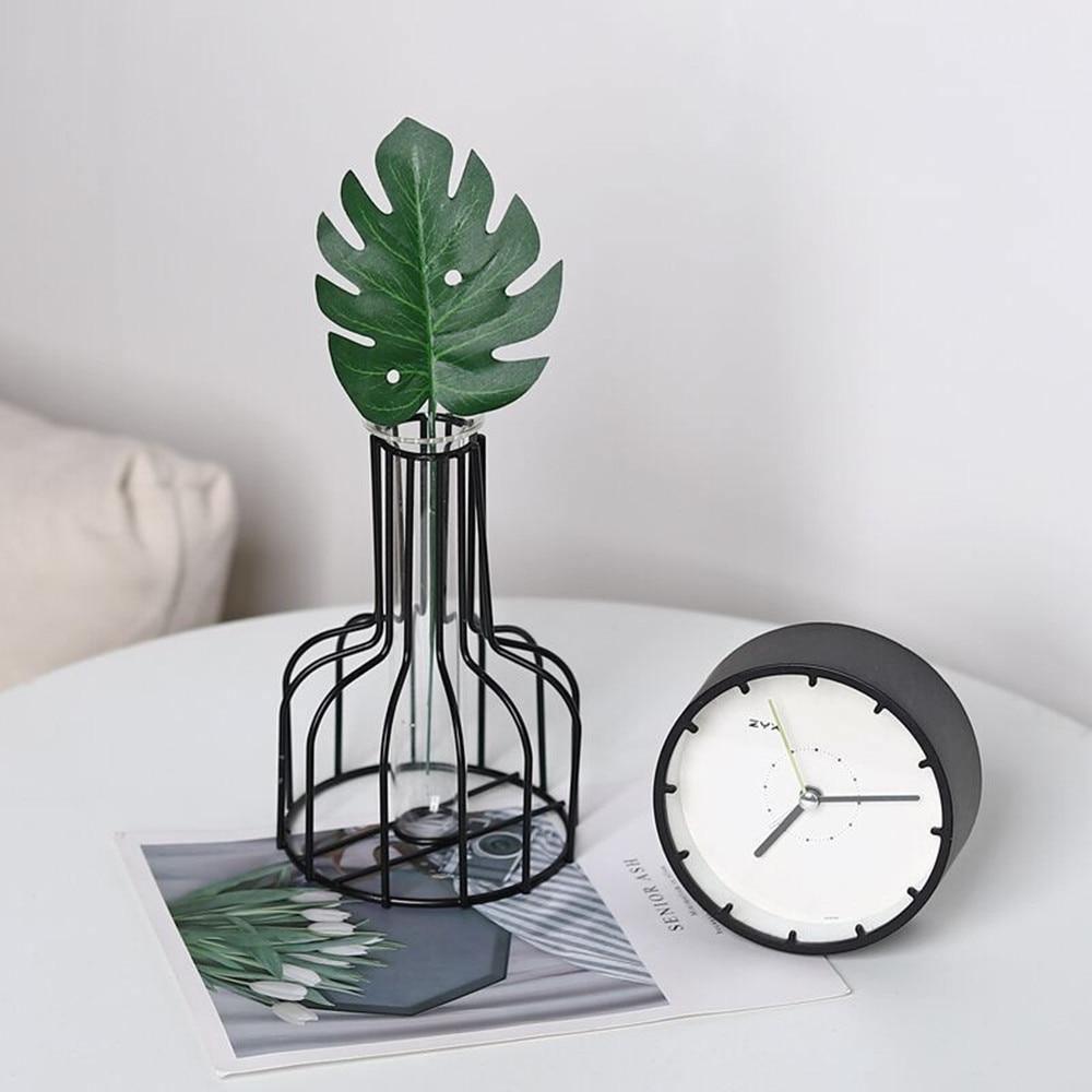 Vase with Test Tube and Iron Stand Black