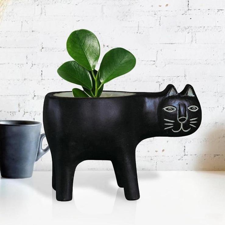 Purrfect Planter Black
