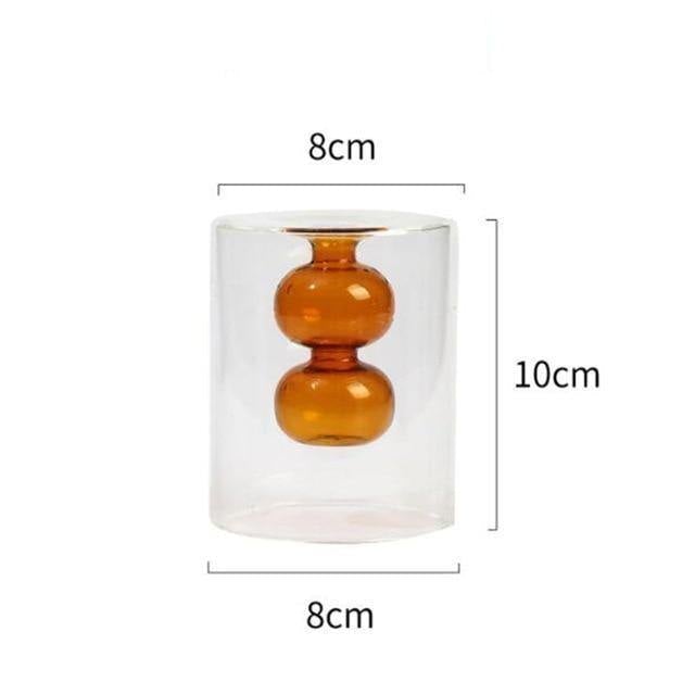 Elegant Glass Bubble Vases Double Bubble Tomato