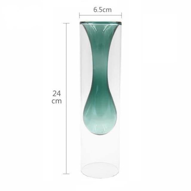 Elegant Glass Bubble Vases Drop Teal
