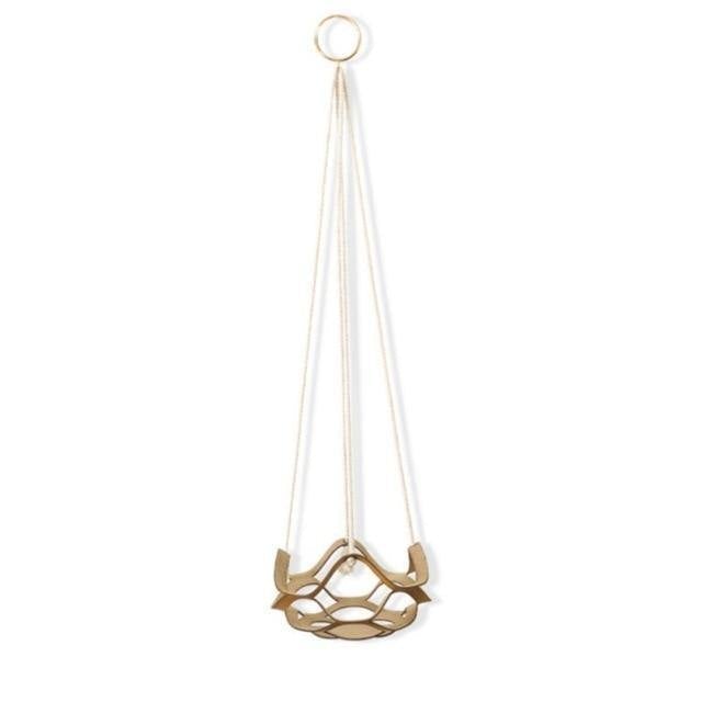 Plant Hanger made with Vegan Leather and Rope Tan Large