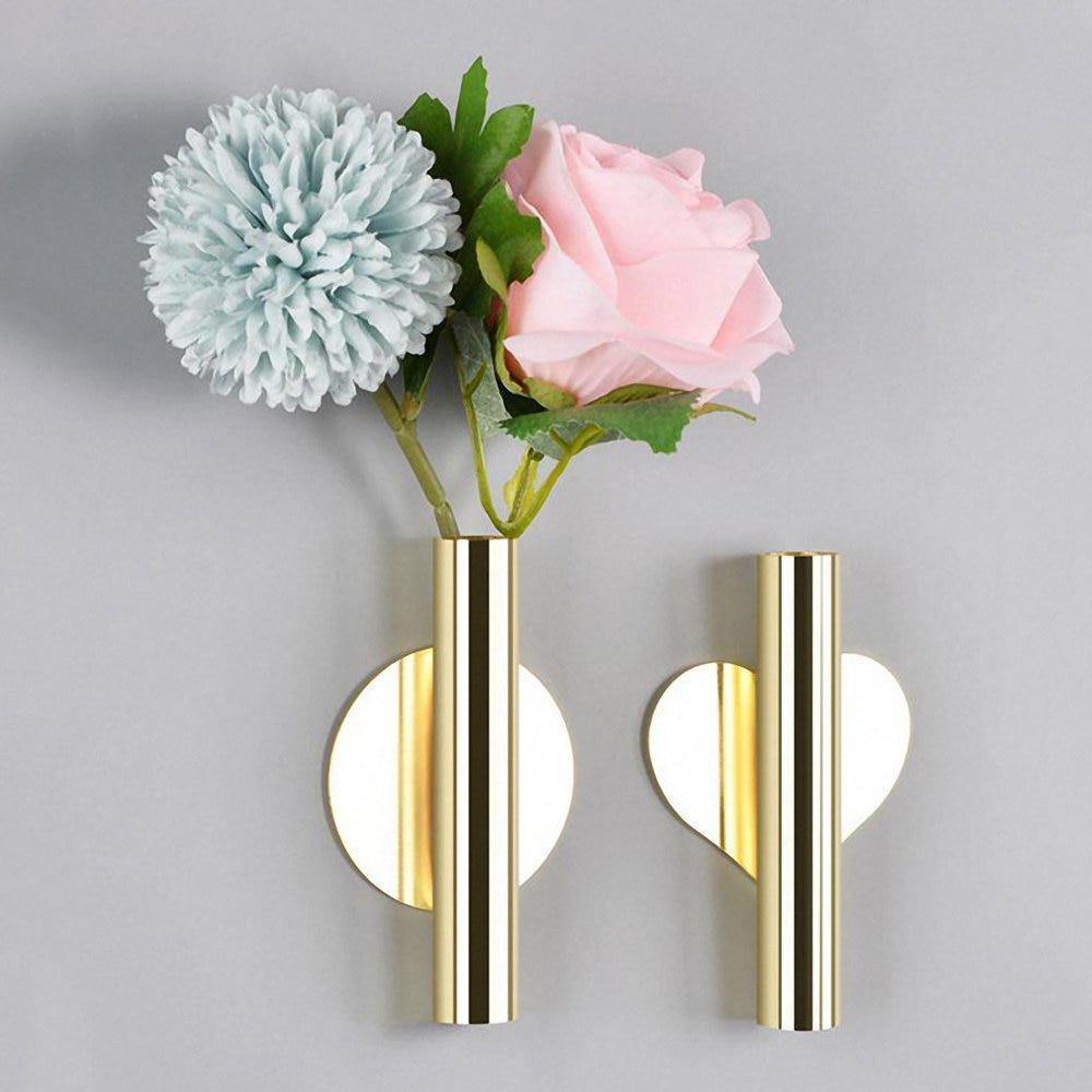 Sleek Metal Tube Vase
