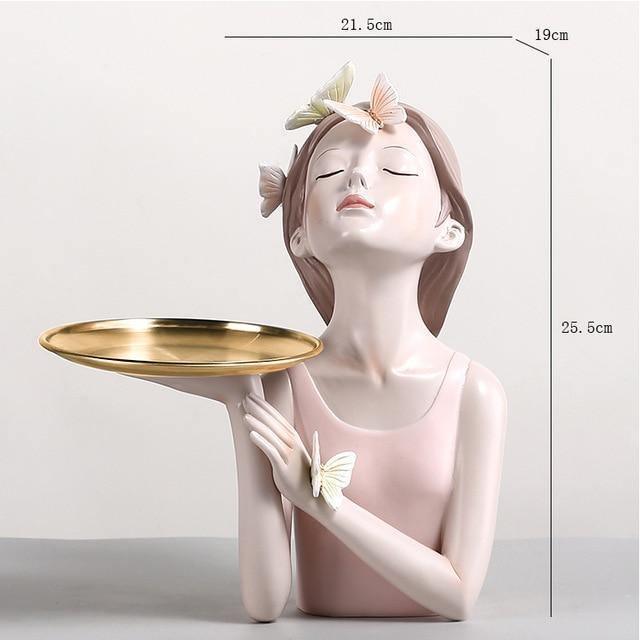 Enchanted Butterfly Lady Blossom Pink Girl Tray