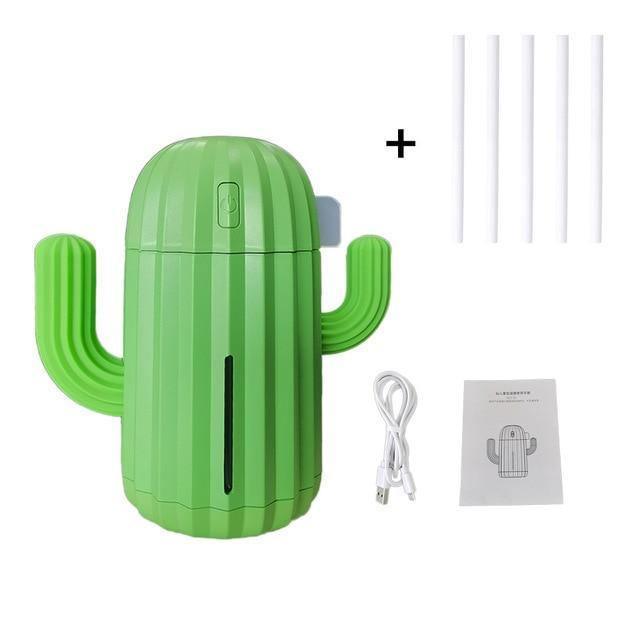 Compact Cactus LED USB Humidifier Green 5x