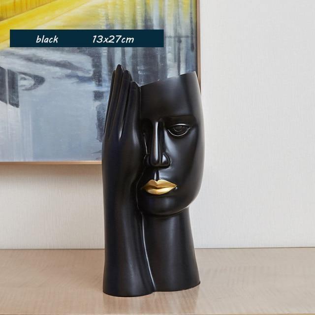 Renoir - Contemporary Artistic Head Vases Black