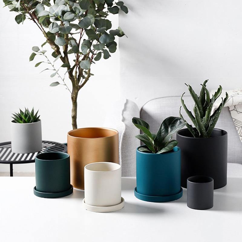 Vibrant Traditional Circular Ceramic Pot Planter
