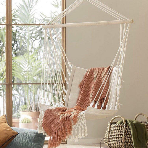 Boho Bliss - Handcrafted Macrame Hanging Hammock Default Title