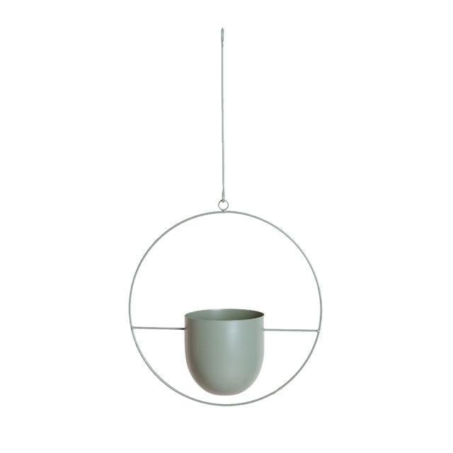 AeroHalo™ - Metal Hanging Planter LightSlateGray Round