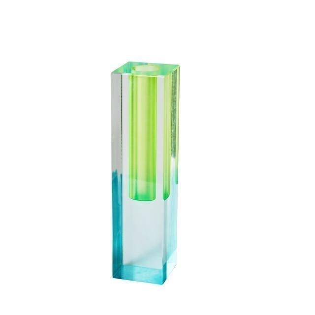 Radiant Prism Acrylic Vase Teal
