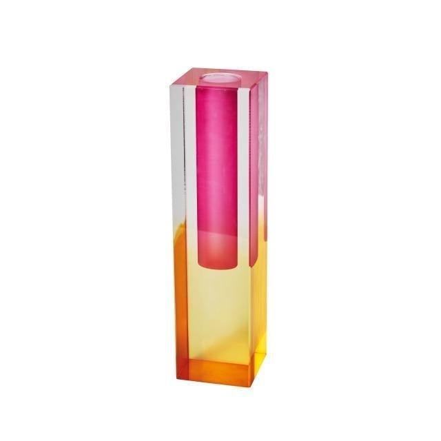 Radiant Prism Acrylic Vase Pink