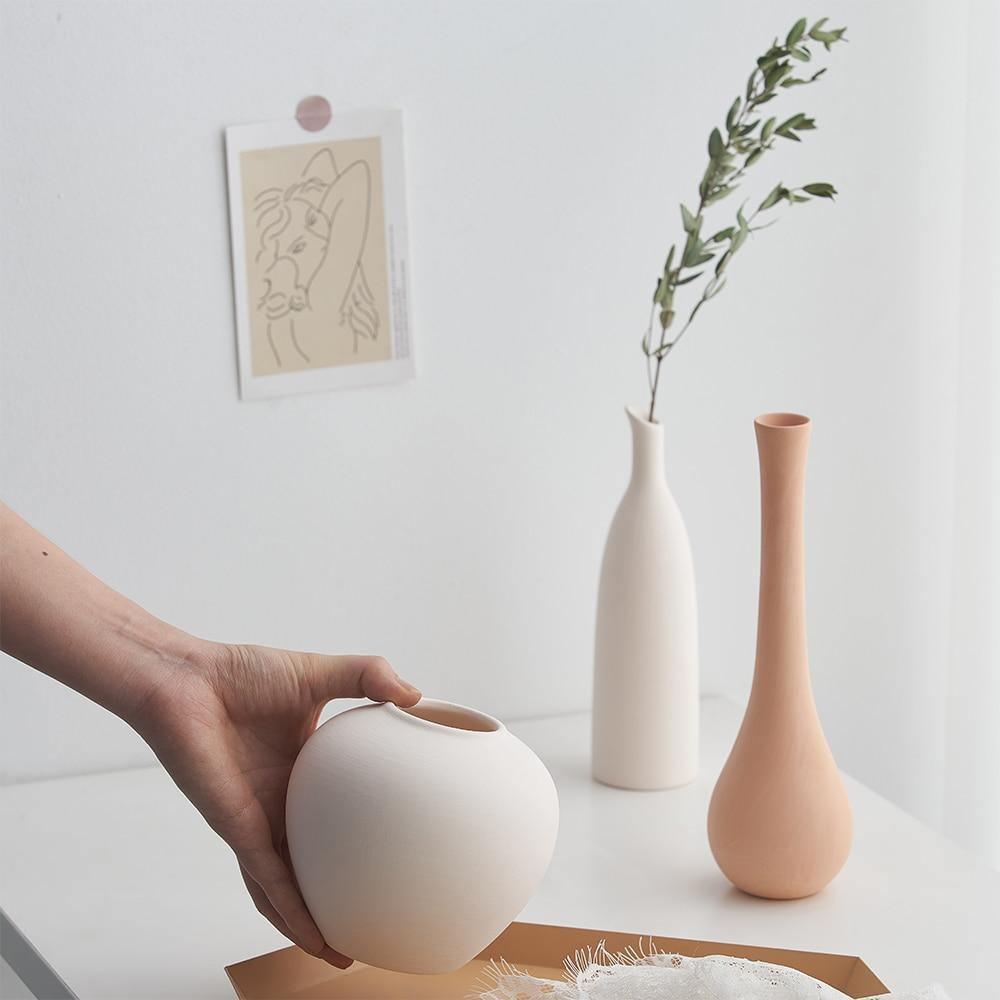 Neutral Ceramic Vases Sunflower