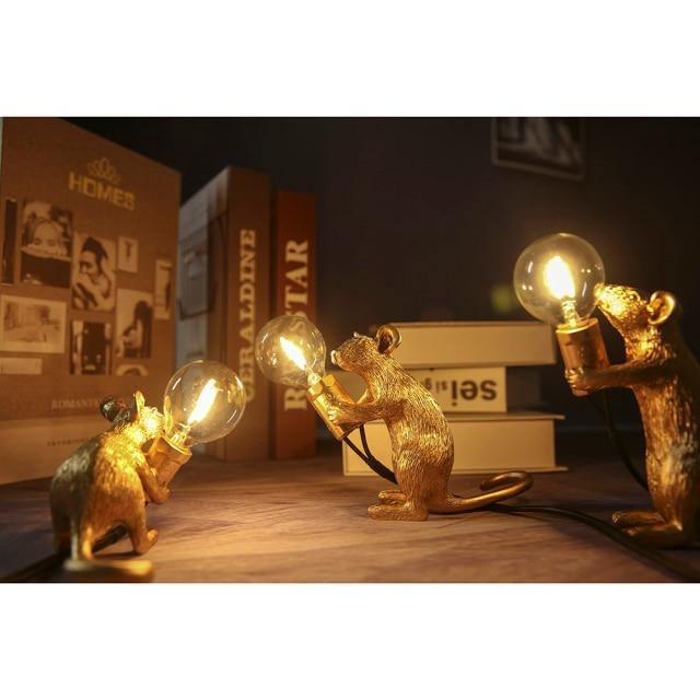 The Mice Lamp Gold 3-Piece Set