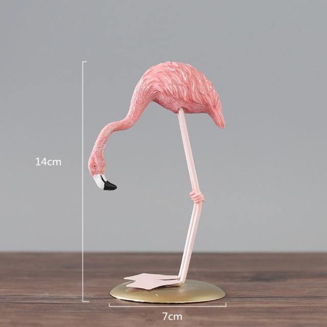 Exotic Flamingo Statuettes Looking Down