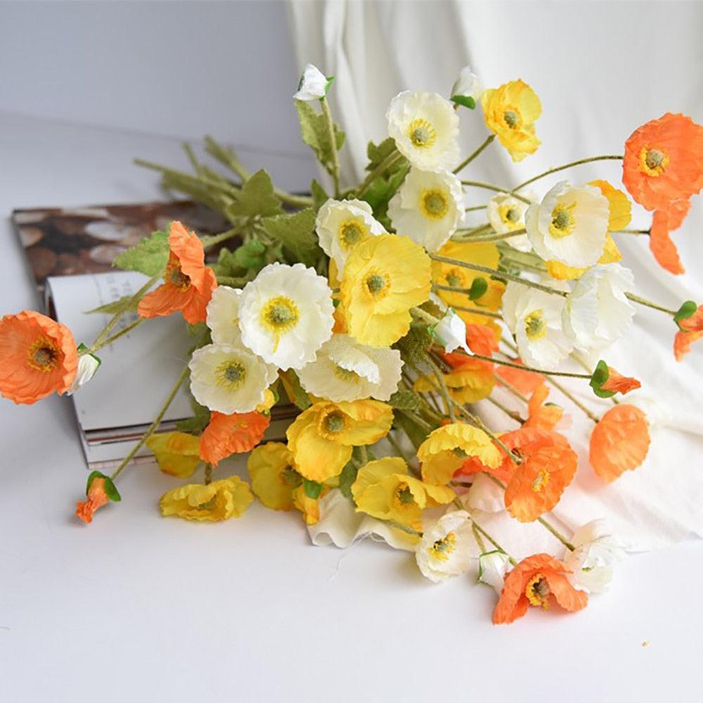 Faux Red Flowers