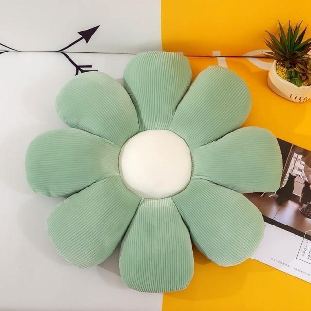 PetalPlush Cushion Pillow Green