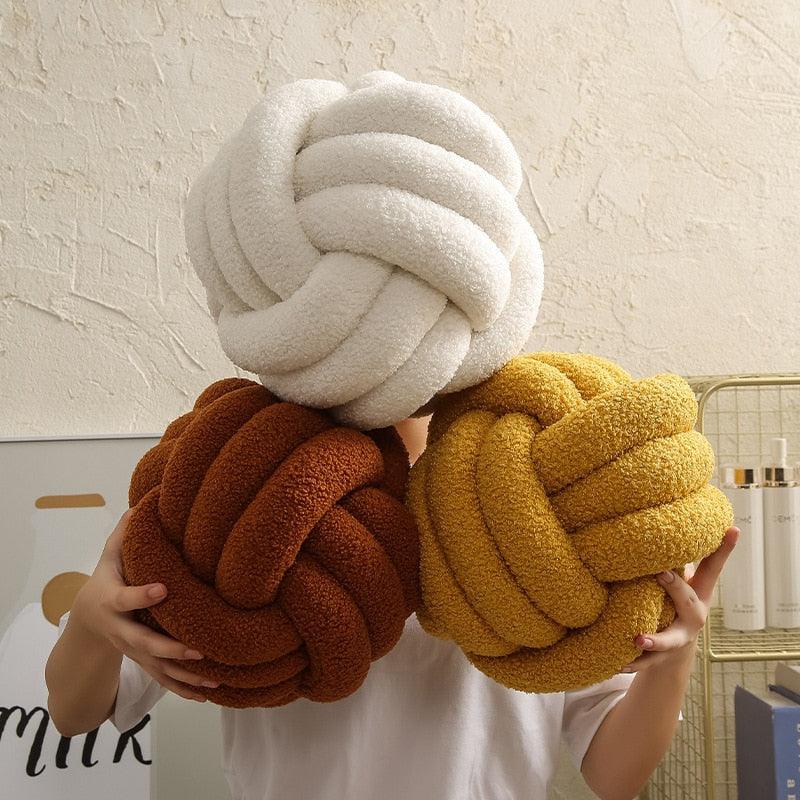 Triple Twist Cotton Fleece Cushion