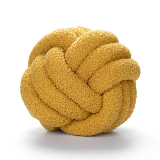 Triple Twist Cotton Fleece Cushion Goldenrod