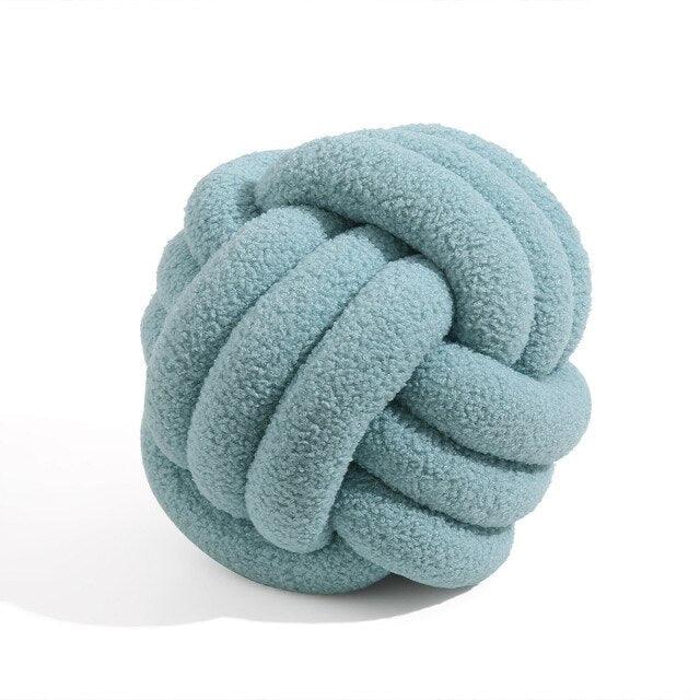 Triple Twist Cotton Fleece Cushion LightBlue