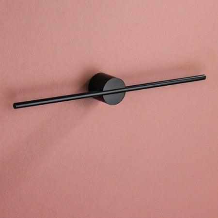 Sleek Contemporary Metal Towel Rack Small Black Black