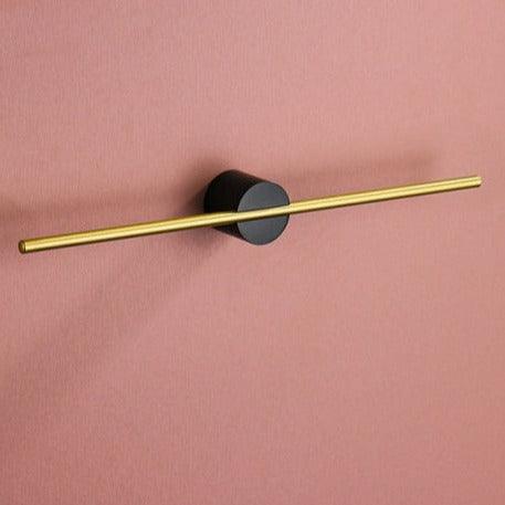 Sleek Contemporary Metal Towel Rack Small Black Gold