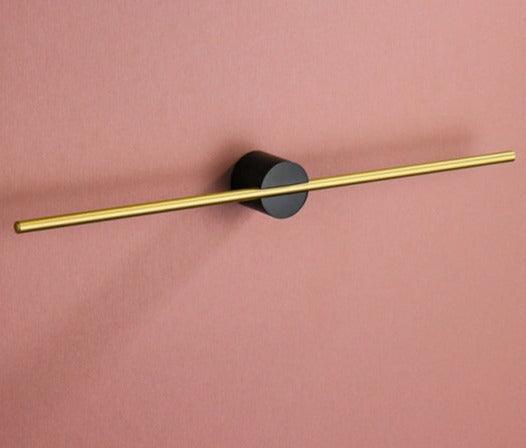 Sleek Contemporary Metal Towel Rack Large Black Gold