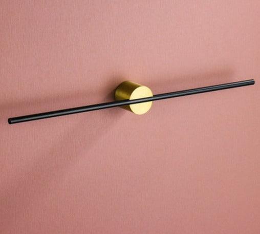 Sleek Contemporary Metal Towel Rack Large Gold Black