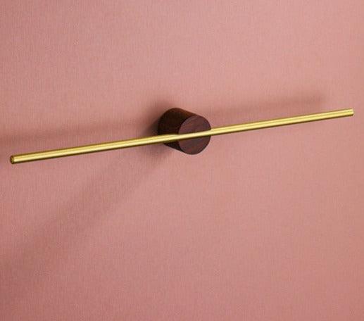 Sleek Contemporary Metal Towel Rack Large Wood SaddleBrown Gold